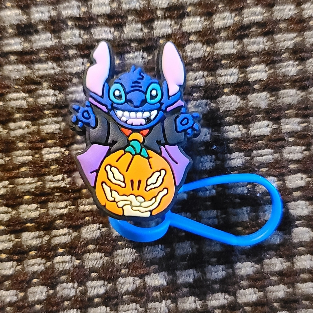 Halloween Stitch Pumpkin Straw Cover
